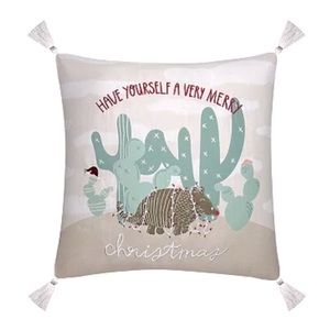 St. Nicholas Square® Festive Armadillo Throw Pillow NWT (H011)